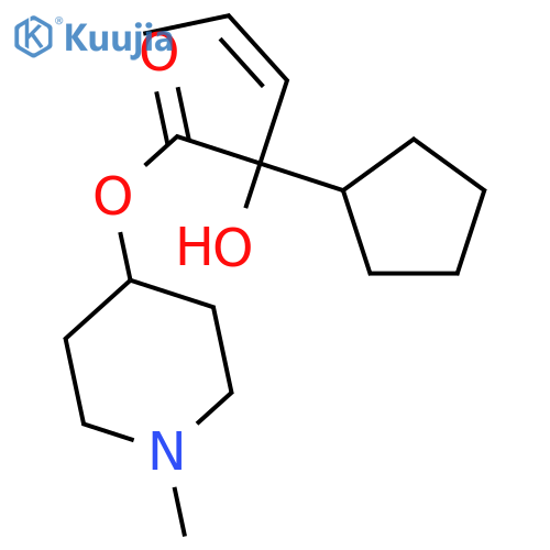 Cyclopentaneaceticacid, a-hydroxy-a-1-propenyl-,1-methyl-4-piperidinyl ester, (Z)- (9CI) structure