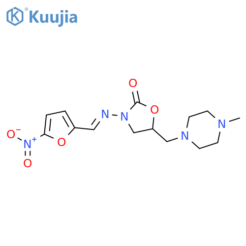 2-Oxazolidinone,5-[(4-methyl-1-piperazinyl)methyl]-3-[[(5-nitro-2-furanyl)methylene]amino]- structure