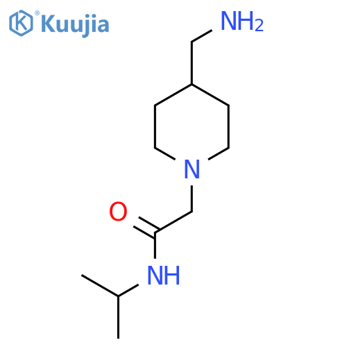2-[4-(Aminomethyl)piperidin-1-yl]-n-(propan-2-yl)acetamide structure