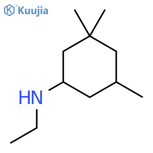 N-ethyl-3,3,5-trimethylcyclohexan-1-amine structure