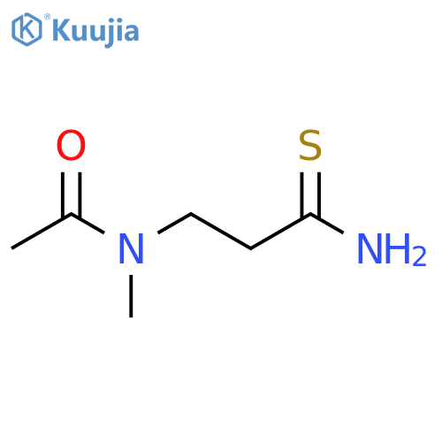 N-(2-carbamothioylethyl)-N-methylacetamide structure
