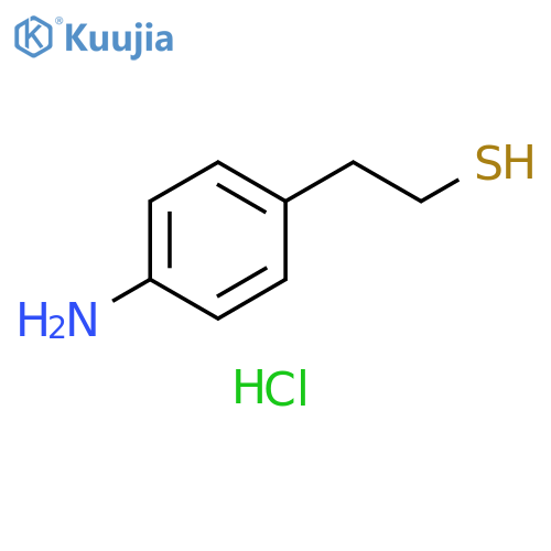 Benzeneethanethiol, 4-amino-, hydrochloride (1:1) structure