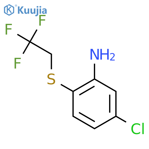 5-Chloro-2-(2,2,2-trifluoroethyl)sulfanylaniline structure