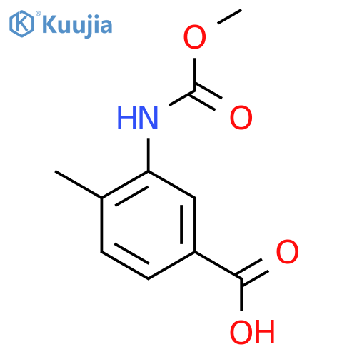 3-(methoxycarbonyl)amino-4-methylbenzoic acid structure