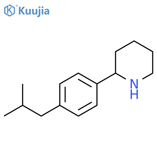 2-4-(2-methylpropyl)phenylpiperidine structure