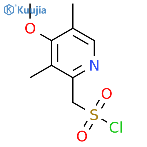 (4-methoxy-3,5-dimethylpyridin-2-yl)methanesulfonyl chloride structure