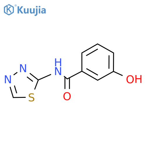 3-hydroxy-N-(1,3,4-thiadiazol-2-yl)benzamide structure
