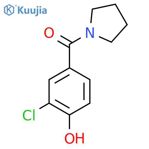 2-Chloro-4-(pyrrolidine-1-carbonyl)phenol structure
