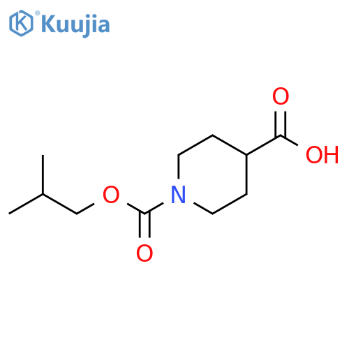 1-(isobutoxycarbonyl)piperidine-4-carboxylic acid structure