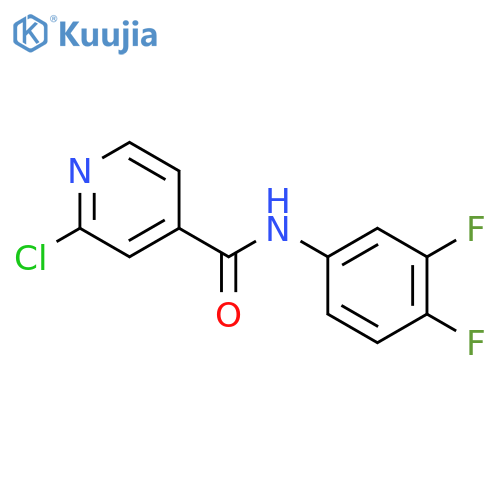 2-chloro-N-(3,4-difluorophenyl)pyridine-4-carboxamide structure