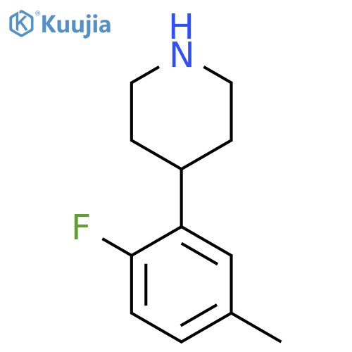 4-(2-fluoro-5-methylphenyl)piperidine structure