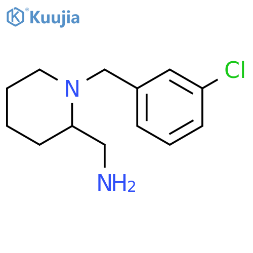 1-{1-[(3-chlorophenyl)methyl]piperidin-2-yl}methanamine structure