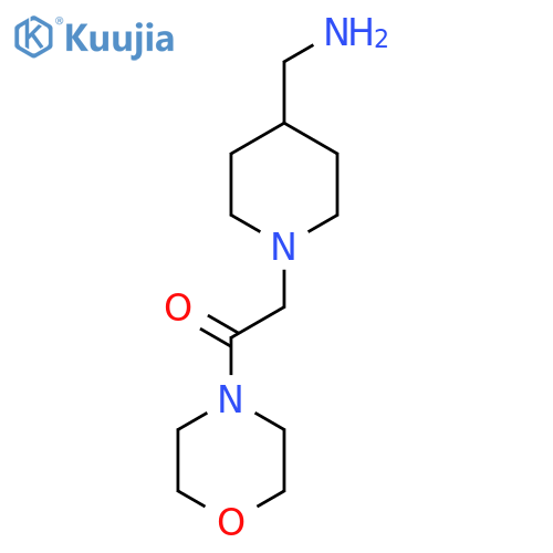 2-[4-(Aminomethyl)piperidin-1-yl]-1-(morpholin-4-yl)ethan-1-one structure