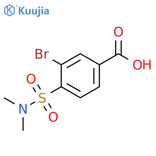 3-bromo-4-(dimethylsulfamoyl)benzoic acid structure