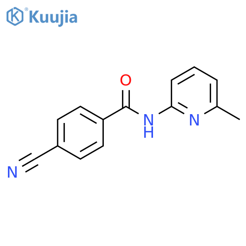4-cyano-N-(6-methylpyridin-2-yl)benzamide structure