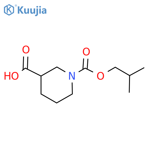 1-(Isobutoxycarbonyl)piperidine-3-carboxylic acid structure