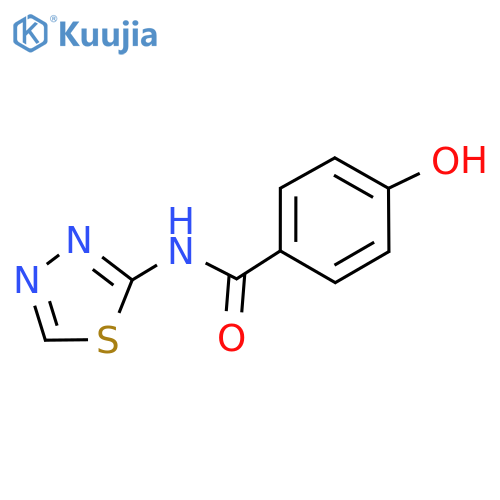 4-hydroxy-N-(1,3,4-thiadiazol-2-yl)benzamide structure