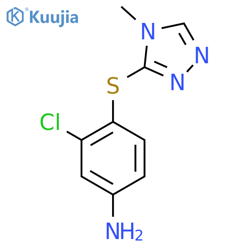 3-Chloro-4-(4-methyl-4H-1,2,4-triazol-3-yl)sulfanylaniline structure