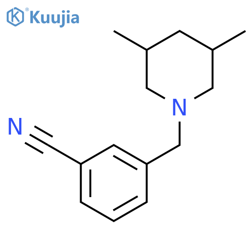 3-(3,5-dimethylpiperidin-1-yl)methylbenzonitrile structure