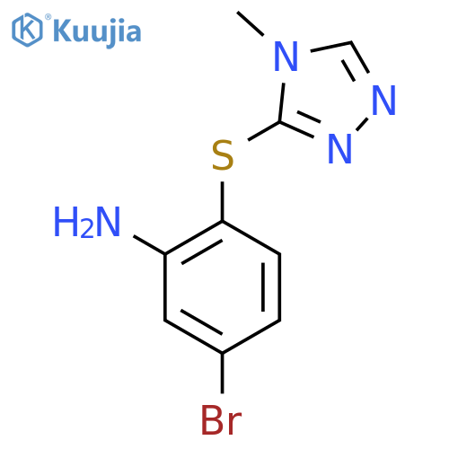 5-Bromo-2-(4-methyl-4H-1,2,4-triazol-3-yl)sulfanylaniline structure