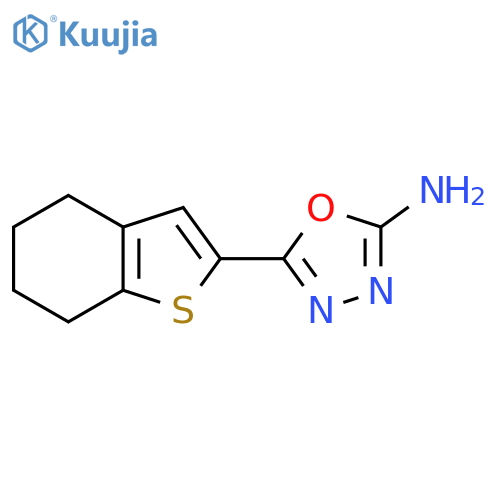 5-(4,5,6,7-tetrahydro-1-benzothiophen-2-yl)-1,3,4-oxadiazol-2-amine structure
