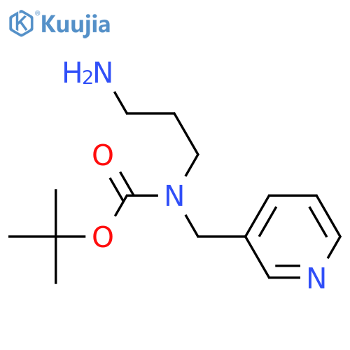 tert-butyl N-(3-aminopropyl)-N-(pyridin-3-ylmethyl)carbamate structure
