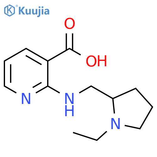 2-{(1-Ethylpyrrolidin-2-yl)methylamino}pyridine-3-carboxylic Acid structure