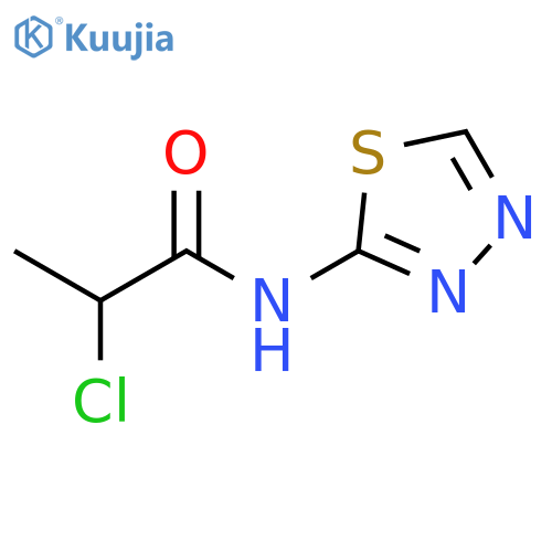 2-Chloro-N-1,3,4-thiadiazol-2-ylpropanamide structure