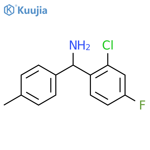 (2-chloro-4-fluorophenyl)(4-methylphenyl)methanamine structure