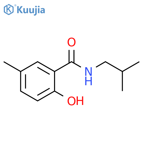 2-hydroxy-5-methyl-N-(2-methylpropyl)benzamide structure
