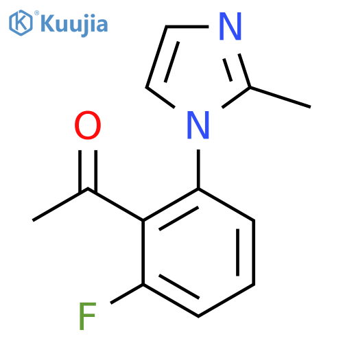 1-2-fluoro-6-(2-methyl-1H-imidazol-1-yl)phenylethan-1-one structure