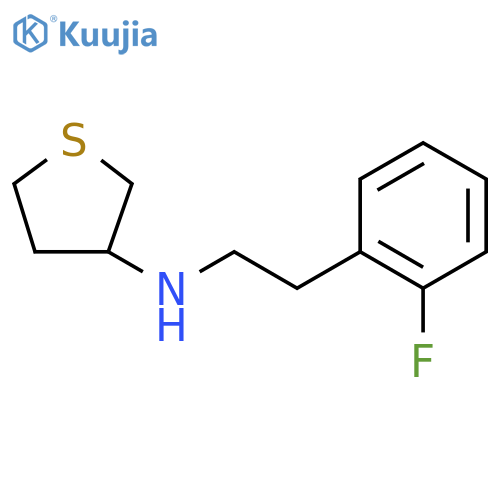 N-[2-(2-fluorophenyl)ethyl]thiolan-3-amine structure