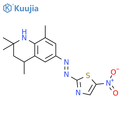 Quinoline, 1,2,3,4-tetrahydro-2,2,4,8-tetramethyl-6-[(5-nitro-2-thiazolyl)azo]- structure