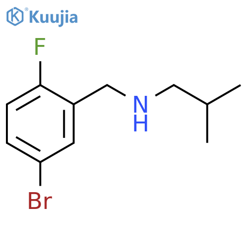 (5-bromo-2-fluorophenyl)methyl(2-methylpropyl)amine structure