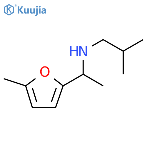 1-(5-methylfuran-2-yl)ethyl(2-methylpropyl)amine structure