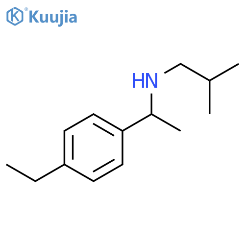 1-(4-ethylphenyl)ethyl(2-methylpropyl)amine structure
