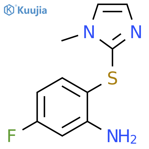5-Fluoro-2-(1-methyl-1H-imidazol-2-yl)sulfanylaniline structure