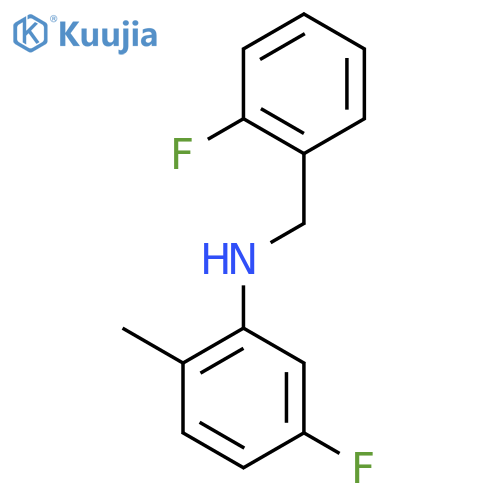 5-fluoro-n-(2-fluorobenzyl)-2-methylaniline structure