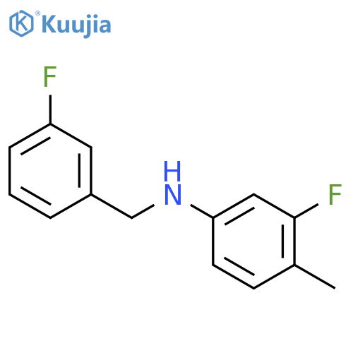 3-fluoro-n-(3-fluorobenzyl)-4-methylaniline structure