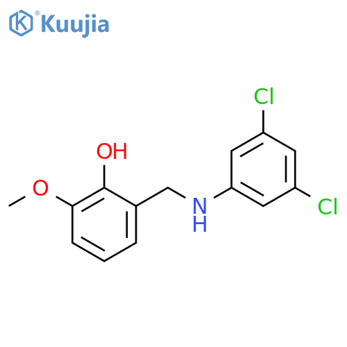 2-[(3,5-dichloroanilino)methyl]-6-methoxyphenol structure