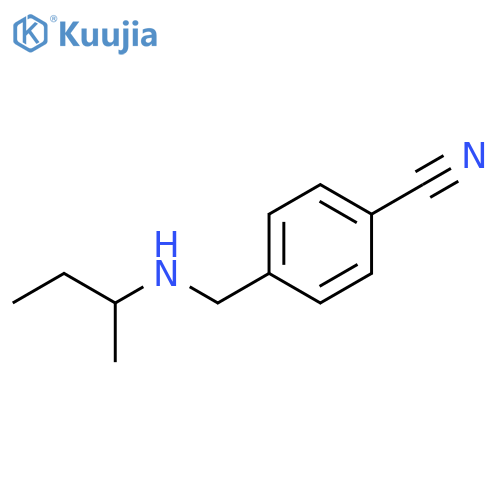 4-{(butan-2-yl)aminomethyl}benzonitrile structure