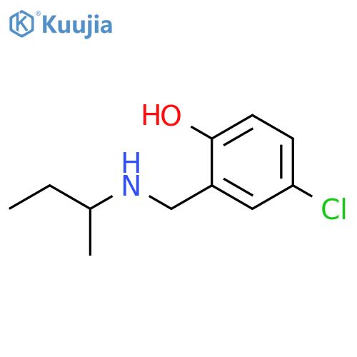 2-{(butan-2-yl)aminomethyl}-4-chlorophenol structure