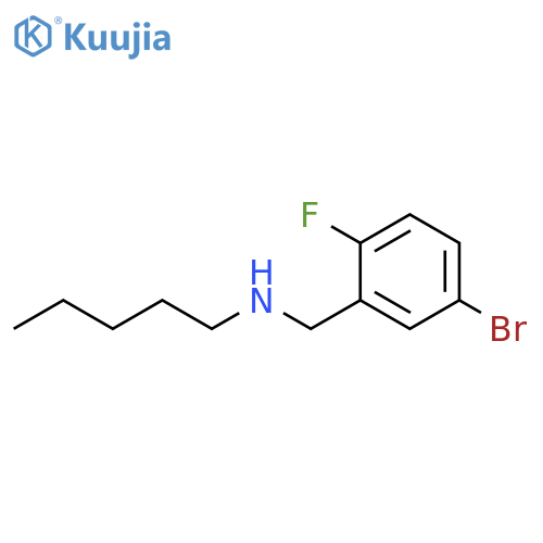 (5-bromo-2-fluorophenyl)methyl(pentyl)amine structure