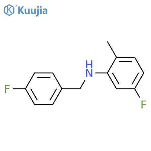 5-Fluoro-N-(4-fluorobenzyl)-2-methylaniline structure