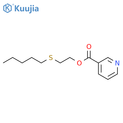 3-Pyridinecarboxylicacid, 2-(pentylthio)ethyl ester structure
