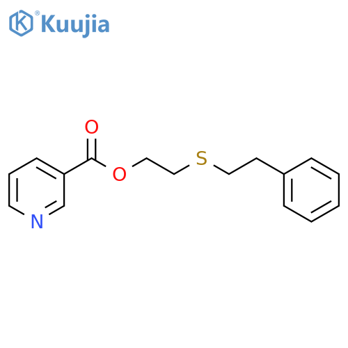 3-Pyridinecarboxylicacid, 2-[(2-phenylethyl)thio]ethyl ester structure