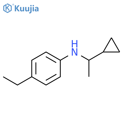 N-(1-cyclopropylethyl)-4-ethylaniline structure