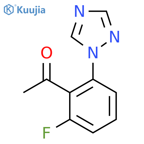 1-2-fluoro-6-(1H-1,2,4-triazol-1-yl)phenylethan-1-one structure