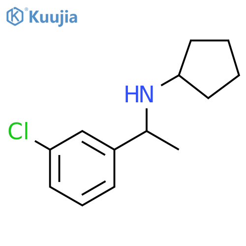 N-1-(3-chlorophenyl)ethylcyclopentanamine structure