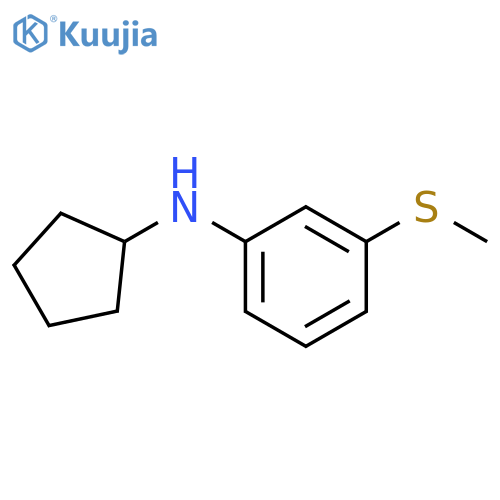 N-cyclopentyl-3-(methylsulfanyl)aniline structure